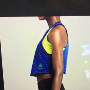 Nike track and field polka dot cropped top
